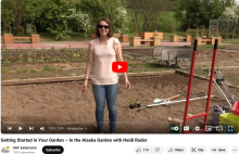 picture of a YouTube video with Heidi Rader in a garden